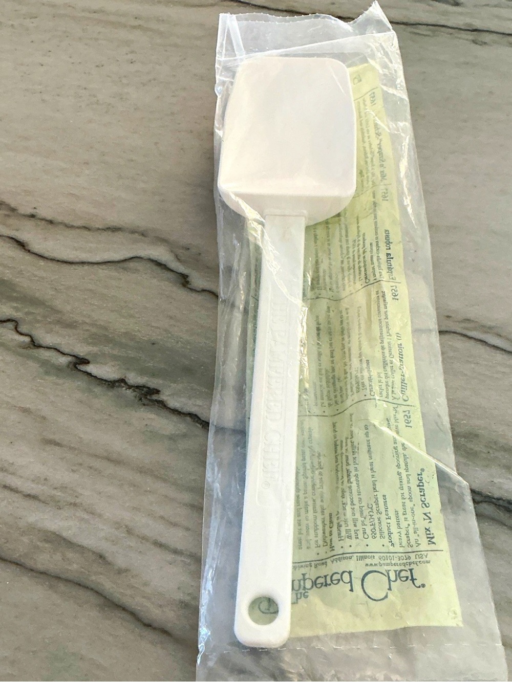 Pampered Chef Mix 'N Scraper Scraper 1657 Heat Resistant Plastic White